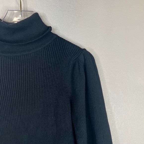 Farm Women Turtleneck Ribbed Pullover Sweater Small‎ Long Sleeve Black Capsule - Picture 3 of 12